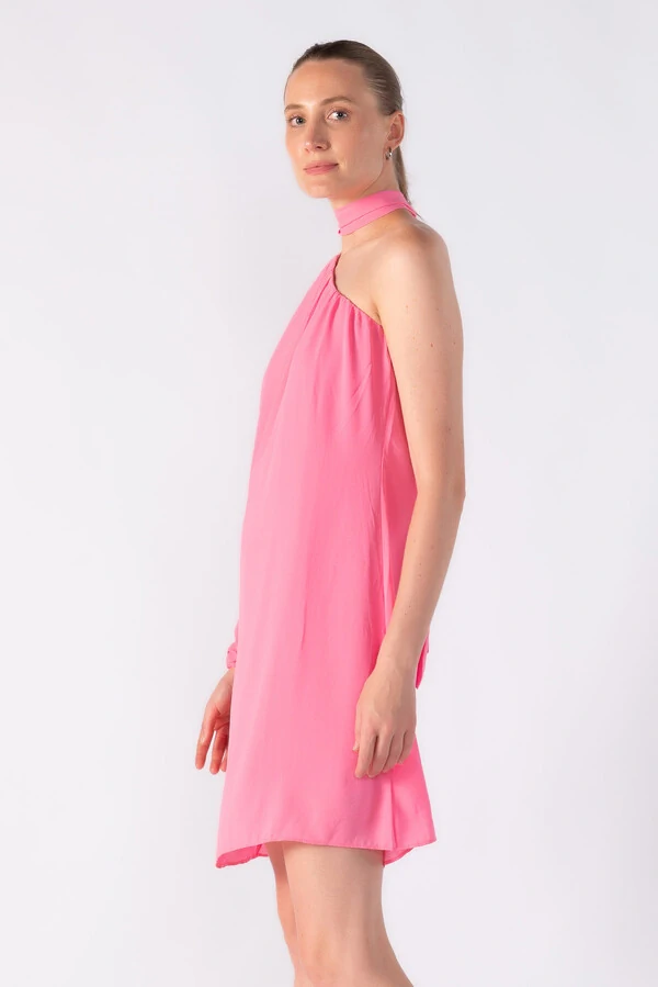 Vestido curto manga nula