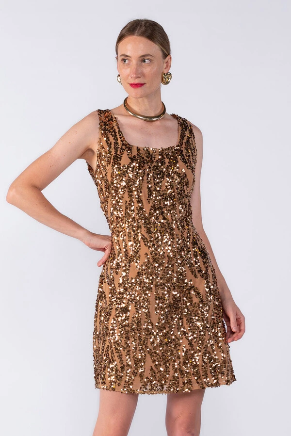 Vestido curto paetê