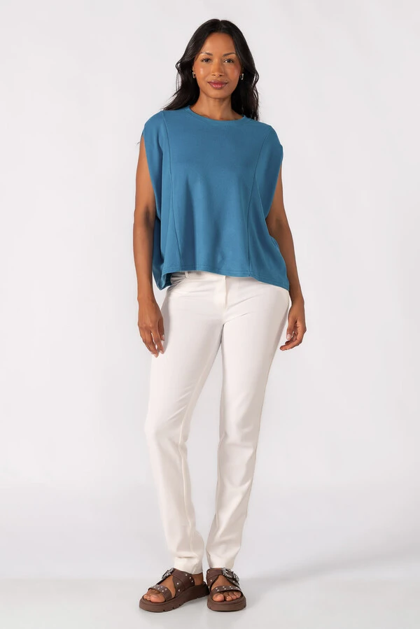 Blusa oversized canelada