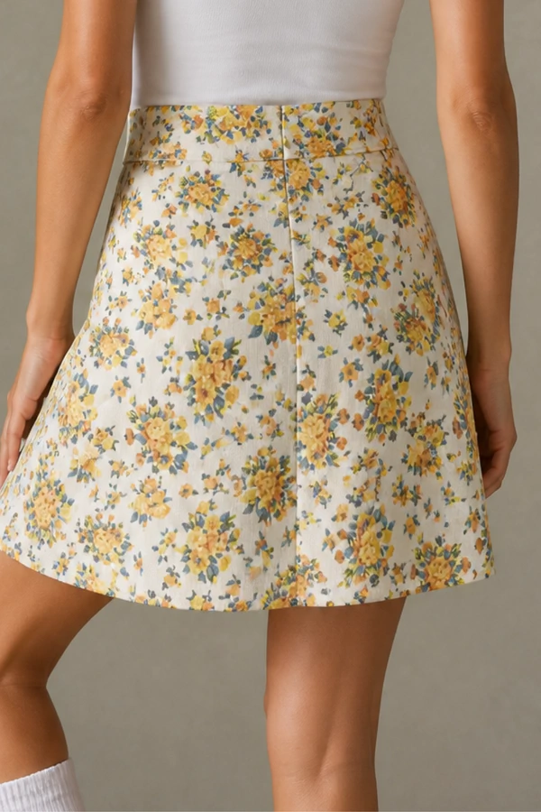 Saia curta estampada