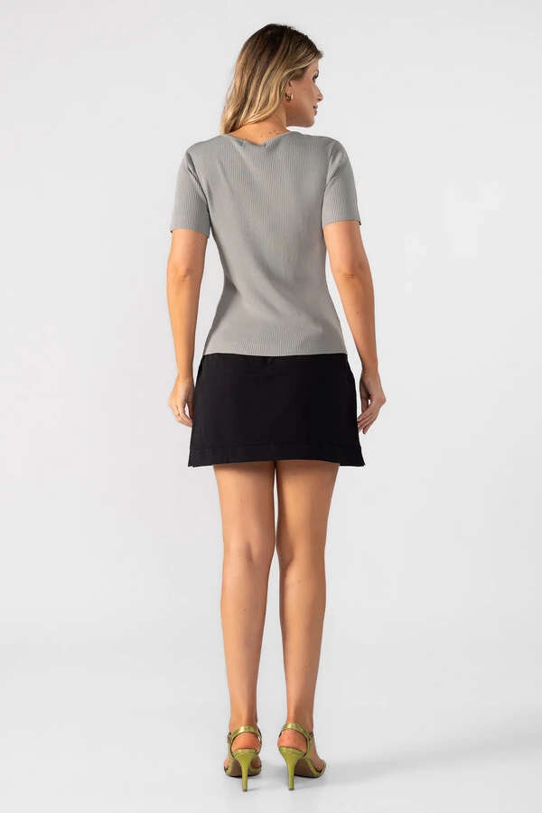 Blusa modal decote v