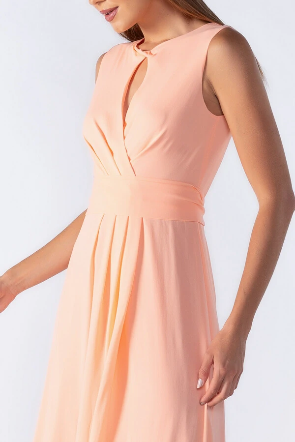 Vestido longo decote transpassado