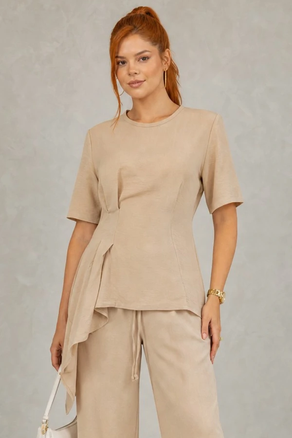Conjunto calça e blusa com fenda lateral