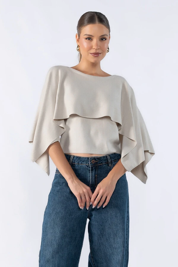 Blusa poncho fluida