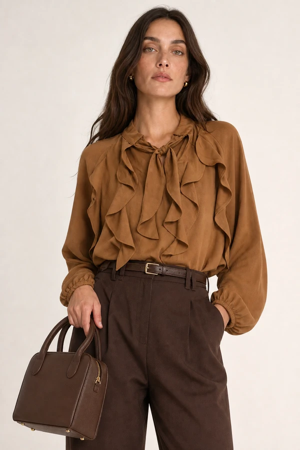 Blusa manga longa com golinha