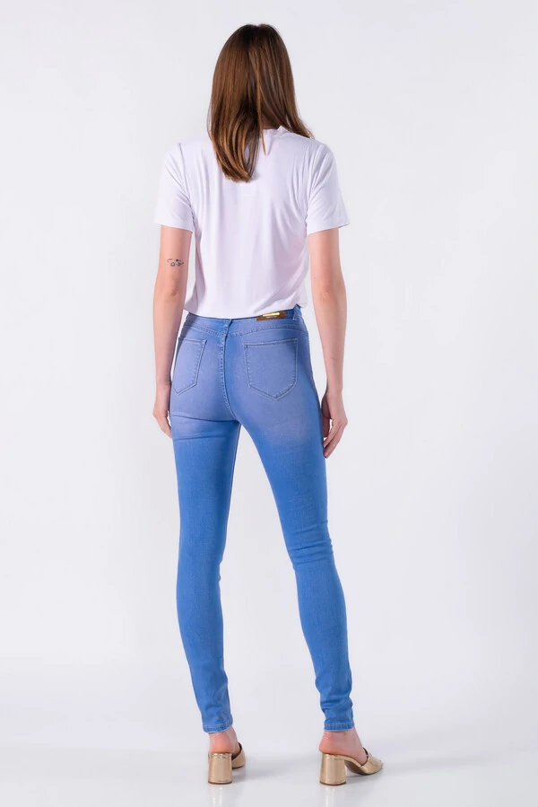 Calca jeans skinny destroyed