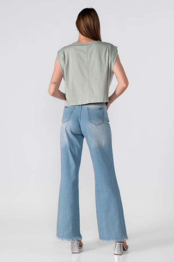 Blusa cropped muscle tee