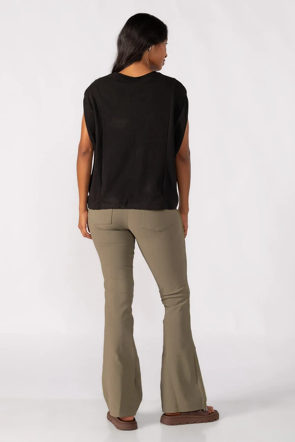 Blusa oversized canelada