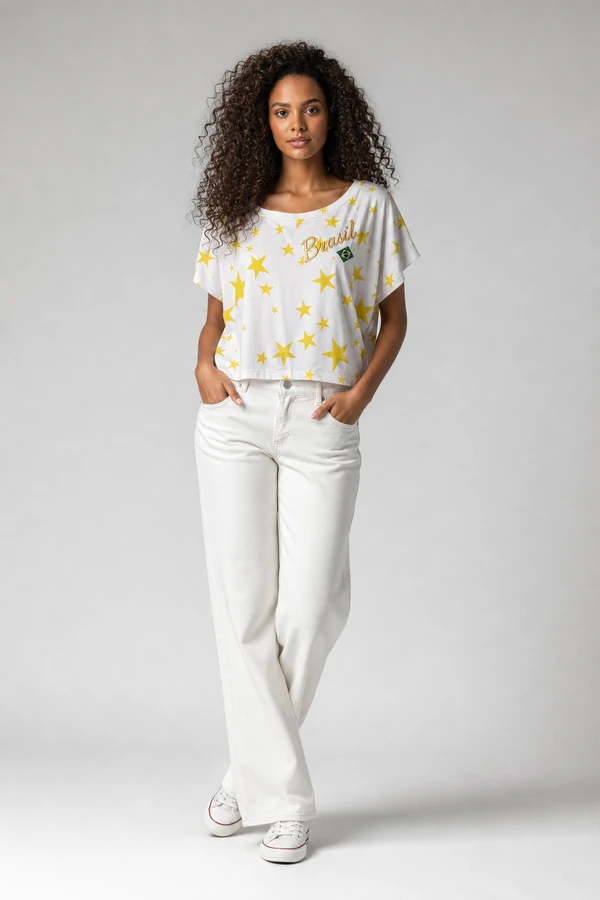 Blusa decote canoa brasil