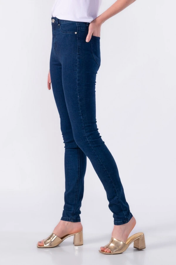 Calca skinny cintura alta