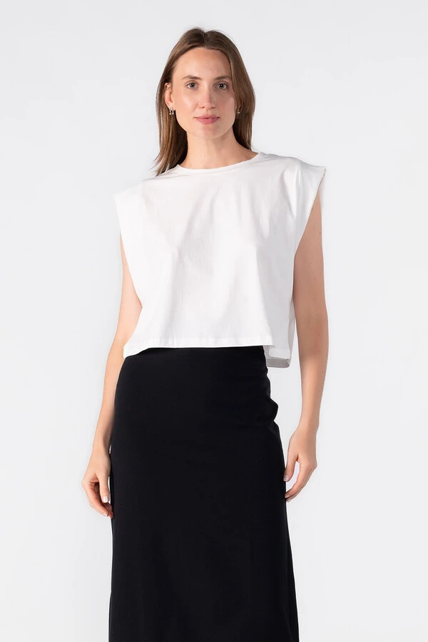 Blusa cropped muscle tee