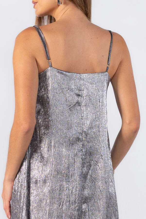 Vestido longo alça brilho