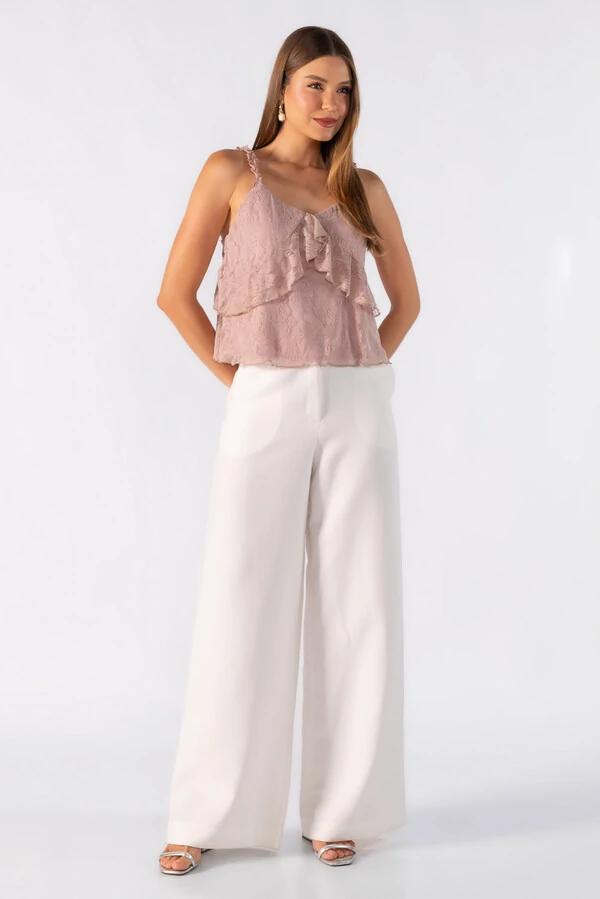 Blusa bata renda floral