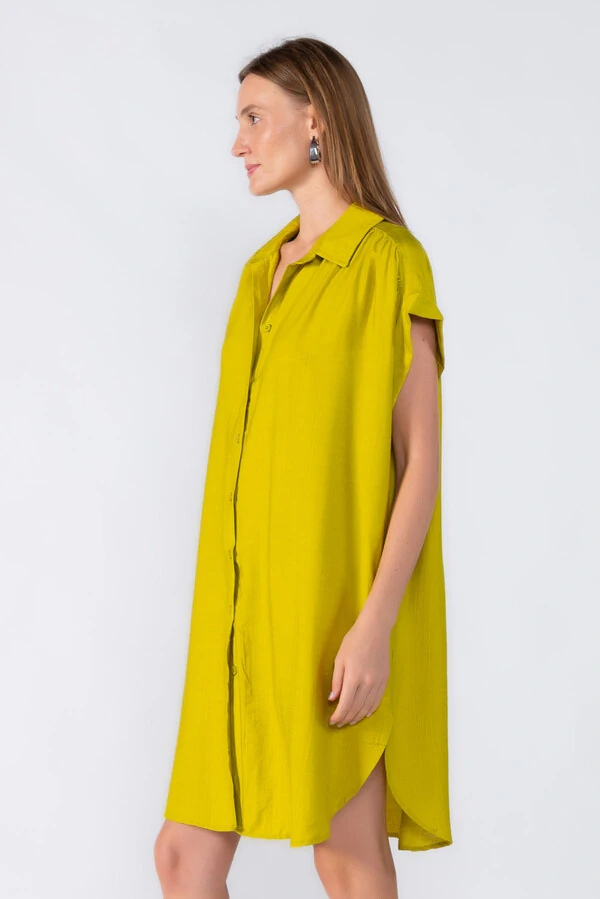 Chemise manga morcego com detalhe