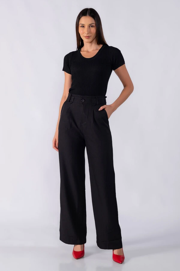 Blusa tricot manga curta