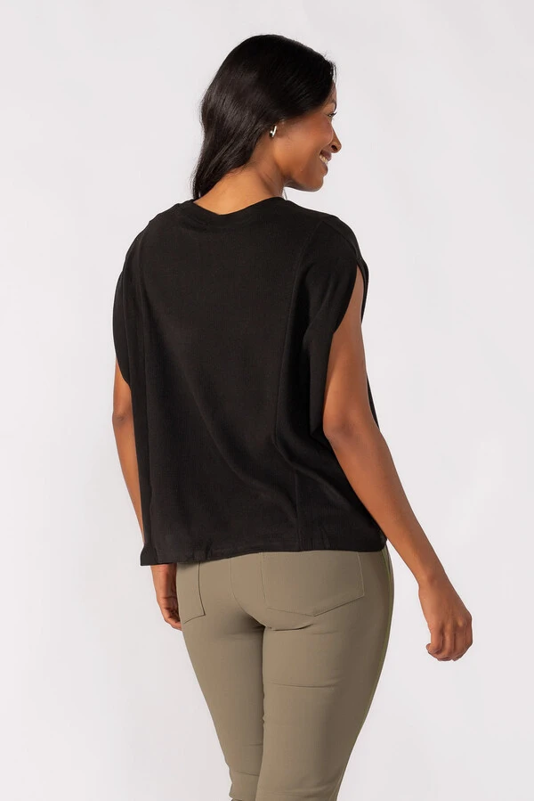 Blusa oversized canelada