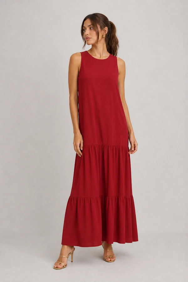 Vestido longo regata