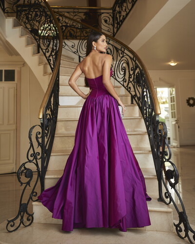 FotoVestido estruturado de cintura baixa