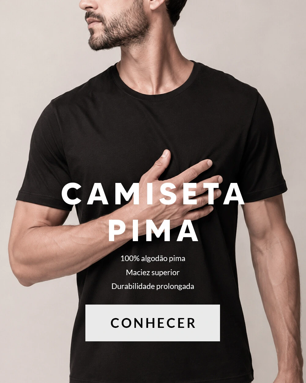 Camiseta Básica de Algodão Pima