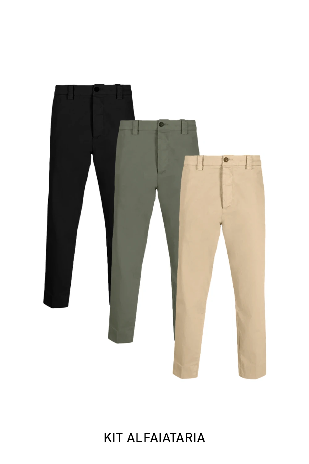 Foto Kit 3 Calças de Alfaiataria