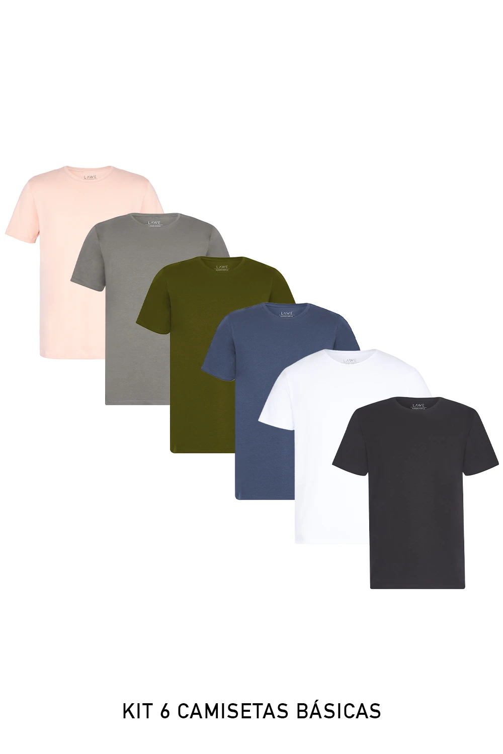 Foto Kit 6 Camisetas Básicas