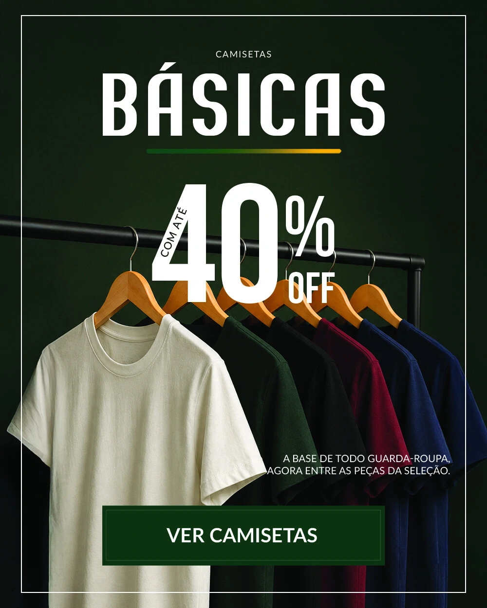 A Seleção - Camisetas Básicas com até 40% off