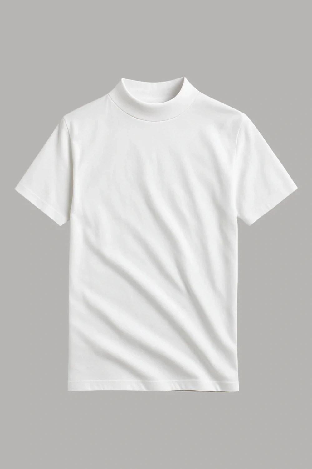 FotoCamiseta Gola Alta Algodão Egípcio Manga Curta 210