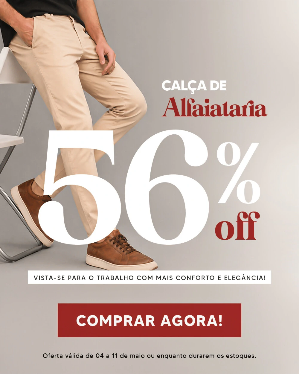 Saldo - Alfaiataria com 56% off