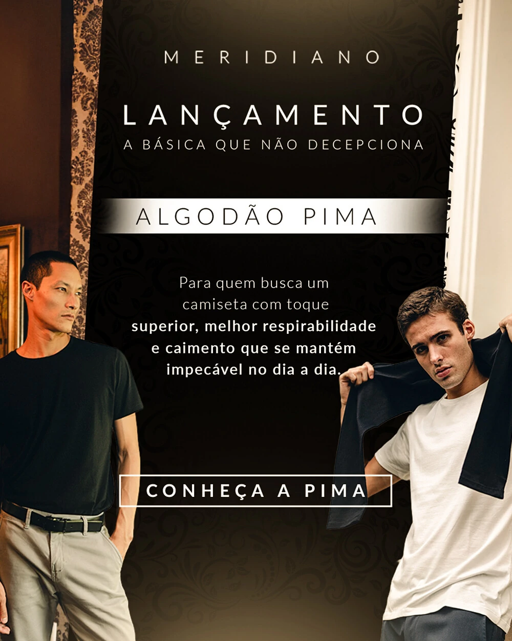 Meridiano - Camiseta de Algodão Pima