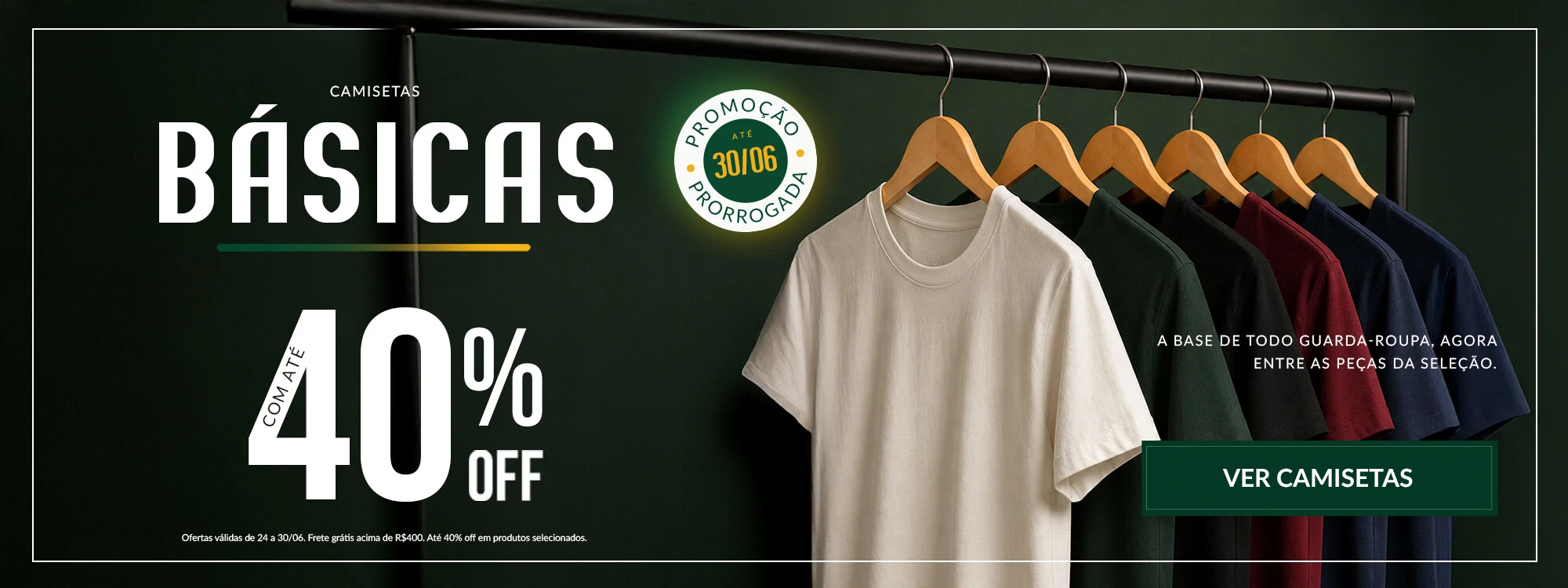 A Seleção - Camisetas com 40% off até 30/06