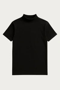 Camiseta Gola Alta Algodão Egípcio Manga Curta 210