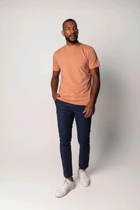 Camiseta Gola Alta Algodão Egípcio Manga Curta 210