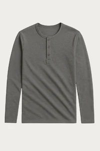 Camiseta Henley Manga Longa