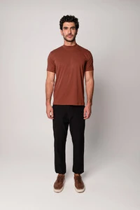 Camiseta Gola Alta Algodão Egípcio 140