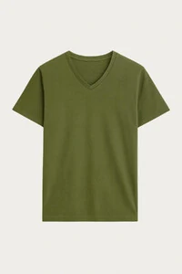 Camiseta de Algodão Egípcio Gola V