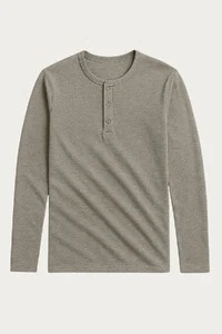 Camiseta Henley Manga Longa