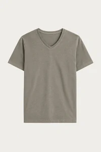 Camiseta de Algodão Egípcio Gola V