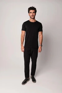 Camiseta Henley Manga Curta