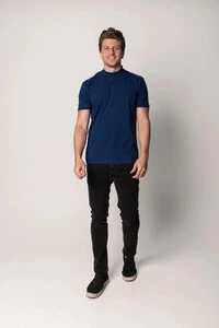 Camiseta Gola Alta Algodão Egípcio Manga Curta 210