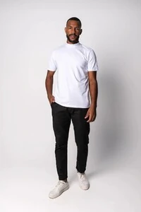 Camiseta Gola Alta Algodão Egípcio Manga Curta 210