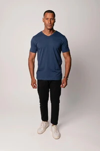 Camiseta de Algodão Egípcio Gola V