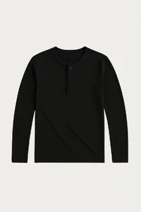 Camiseta Henley Manga Longa