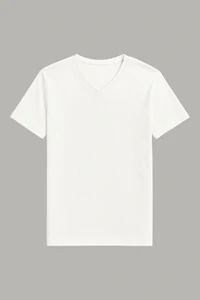 Camiseta de Algodão Egípcio Gola V