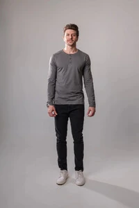 Camiseta Henley Manga Longa