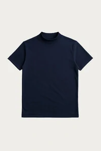 Camiseta Gola Alta Algodão Egípcio 140