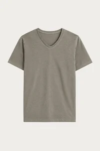 Camiseta de Algodão Egípcio Gola V