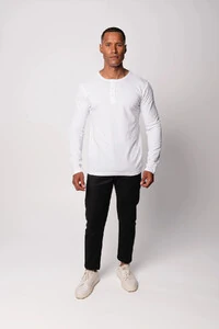 Camiseta Henley Manga Longa