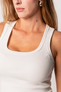 Camiseta Regata Canelada Feminina
