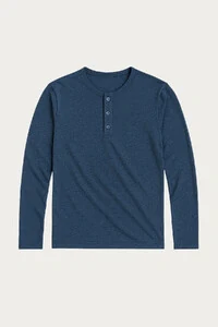 Camiseta Henley Manga Longa