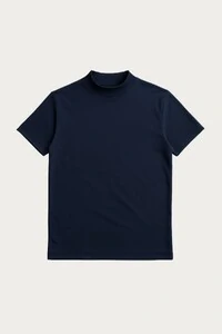 Camiseta Gola Alta Algodão Egípcio 140
